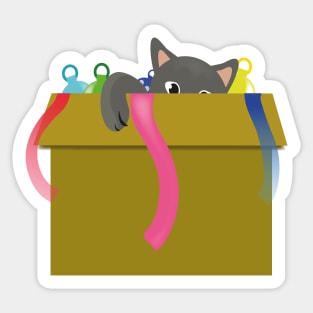 Helpful Christmas Kitty Sticker